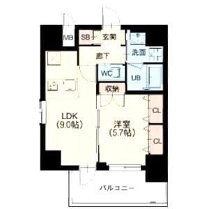 スプランディッド江坂駅前の間取り図