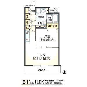 コーラルリーフ住吉の間取り図