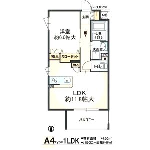 コーラルリーフ住吉の間取り図