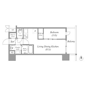 アドバンス江坂東デパールの間取り図