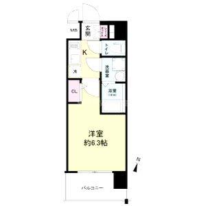 エスリードレジデンス大阪福島シティウエストの間取り図