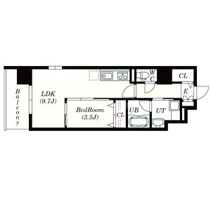 サムティ上町台龍造寺の間取り図