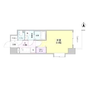 LOWLANDS西天満の間取り図