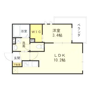 コンフォート白鳩西宮北口の間取り図
