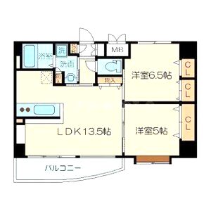 ウインズコート新北野の間取り図
