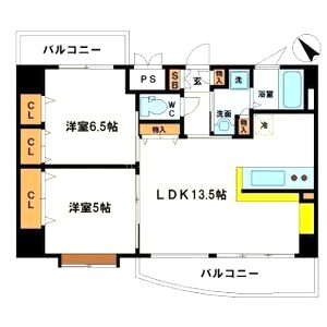 ウインズコート新北野の間取り図