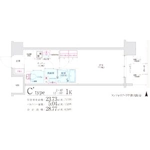 コンフォリア・リヴ新大阪Qの間取り図