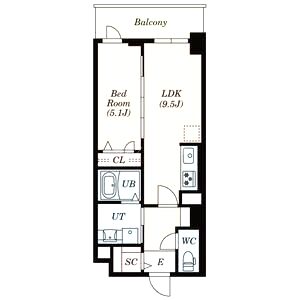 フレンシア西宮北口の間取り図