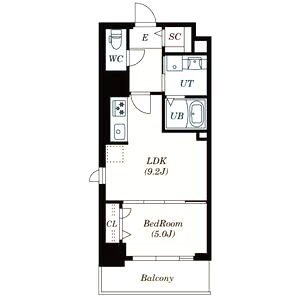 フレンシア西宮北口の間取り図