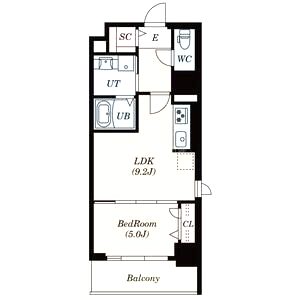 フレンシア西宮北口の間取り図