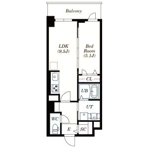 フレンシア西宮北口の間取り図