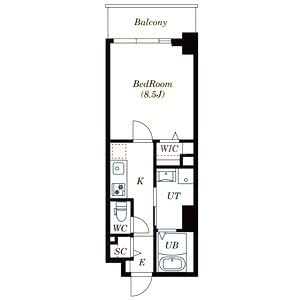 フレンシア西宮北口の間取り図