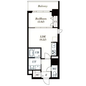 フレンシア西宮北口の間取り図