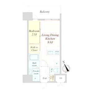 セレニテ南堀江エクラの間取り図