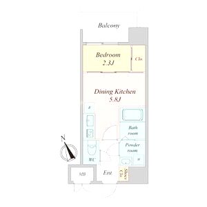 セレニテ南堀江エクラの間取り図
