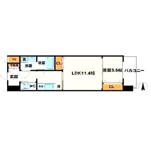 フレンシアノイエ江坂(旧:アンフィニXIII江坂リュクス)の間取り図