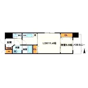 フレンシアノイエ江坂(旧:アンフィニXIII江坂リュクス)の間取り図