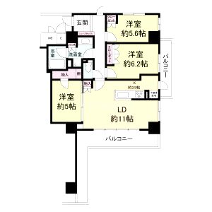 エル・セレーノ上本町レジデンスの間取り図