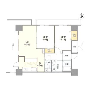 グランルージュ城東の間取り図