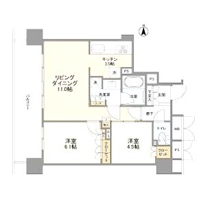 ブランズタワー御堂筋本町の間取り図