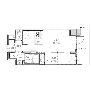 S-RESIDENCE堺筋本町Deuxの間取り図