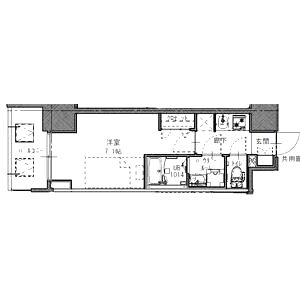 S-RESIDENCE堺筋本町Deuxの間取り図