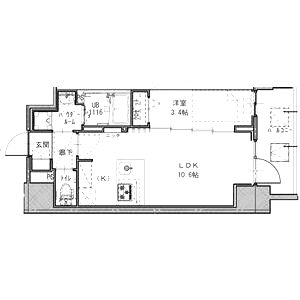 S-RESIDENCE堺筋本町Deuxの間取り図