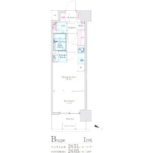 BPRレジデンス天満橋の間取り図