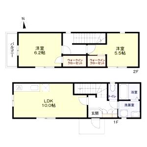 エスポアビレッジ御所南の間取り図