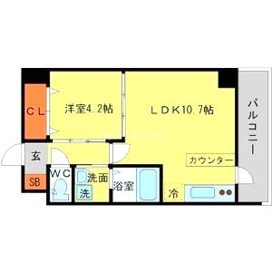 第7アローズ江坂公園の間取り図