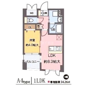 ラ・シャルム江坂公園の間取り図