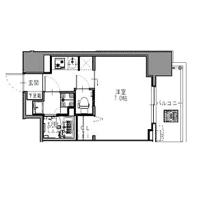 S-RESIDENCE難波大国町Deuxの間取り図