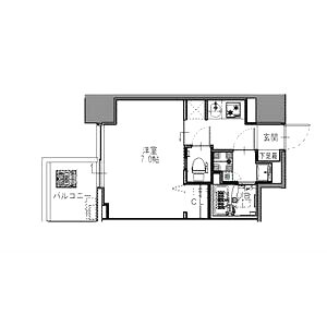 S-RESIDENCE難波大国町Deuxの間取り図