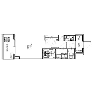 S-RESIDENCE難波大国町Deuxの間取り図