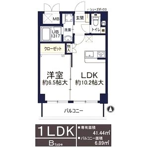 レシェンテ西梅田の間取り図
