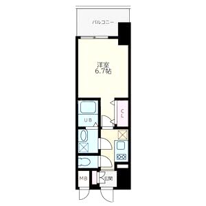 Quintet NAMBA(旧:レジュールアッシュNAMBA)の間取り図