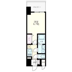 Quintet NAMBA(旧:レジュールアッシュNAMBA)の間取り図