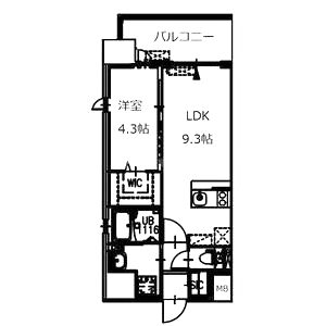 Quintet NAMBA(旧:レジュールアッシュNAMBA)の間取り図
