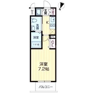 グランルージュ中之島南の間取り図