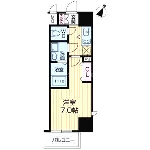 グランルージュ中之島南の間取り図