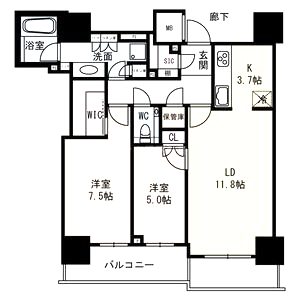ザ・セントラルマークタワーの間取り図