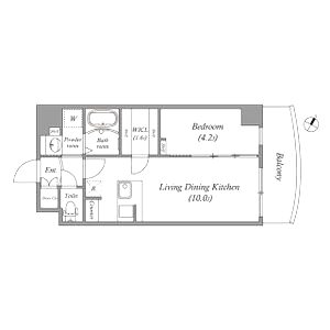 マリンズ弁天町の間取り図