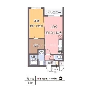 アメニティ西田辺の間取り図