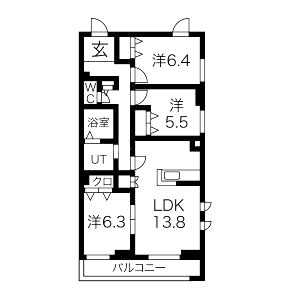 エフティー西宮北口A棟の間取り図