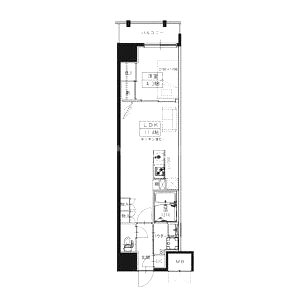 S-RESIDENCE大阪上本町の間取り図