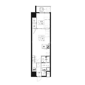 S-RESIDENCE大阪上本町の間取り図