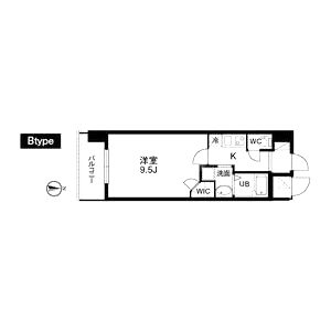 クラウンハイム北心斎橋フラワーコートの間取り図