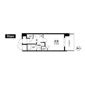 クラウンハイム北心斎橋フラワーコートの間取り図