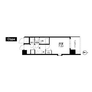 クラウンハイム北心斎橋フラワーコートの間取り図