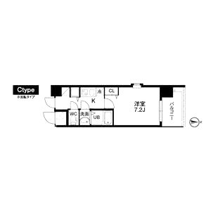 クラウンハイム北心斎橋フラワーコートの間取り図